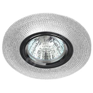 Светильник точечный декоративный cо светодиодной подсветкой, прозрачный DK LD1 WH ЭРА