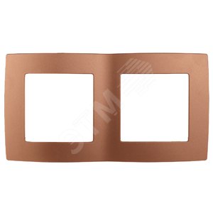 Изображение товара Рамка для розеток и выключателей 2 поста медь пластик ЭРА 12 12-5002-14 (шт)