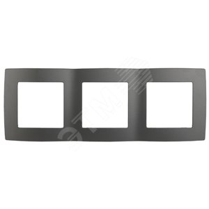 Изображение товара Рамка для розеток и выключателей 3 поста графит пластик ЭРА 12 12-5003-12 (шт)