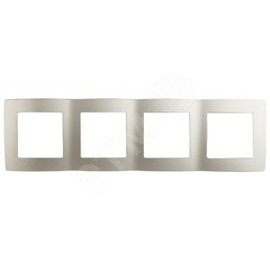 Изображение товара Рамка для розеток и выключателей 4 поста перламутр пластик ЭРА 12 12-5004-15 (шт)