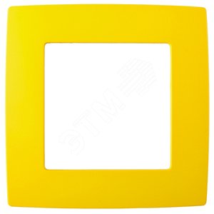 Рамка на 1 пост, Эра12, жёлтый, 12-5001-21 Б0019386 ЭРА