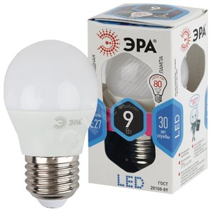 Лампа светодиодная Е27 9Вт шар нейтральный STD LED P45-9W-840-E27 E27 /