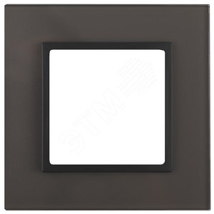 Рамка на 1 пост, стекло, Эра Elegance, серый+антр, 14-5101-32