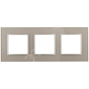Изображение товара Рамка для розеток и выключателей шампань стекло ЭРА Elegance 14-5103-04 (шт)