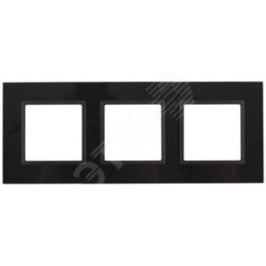 Изображение товара Рамка для розеток и выключателей черный стекло ЭРА Elegance 14-5103-05 (шт)