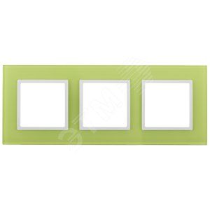 Изображение товара Рамка для розеток и выключателей лайм стекло ЭРА Elegance 14-5103-26 (шт)