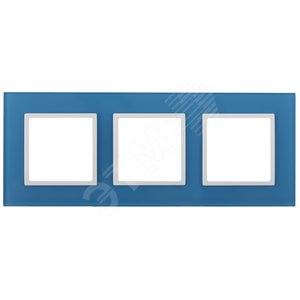 Изображение товара Рамка для розеток и выключателей голубой стекло ЭРА Elegance 14-5103-28 (шт)