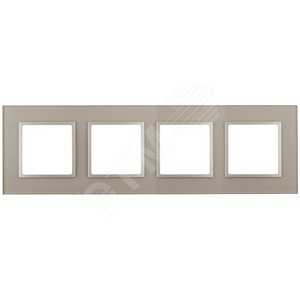Изображение товара Рамка для розеток и выключателей шампань стекло ЭРА Elegance 14-5104-04 (шт)