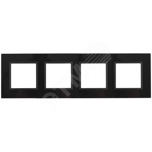 Изображение товара Рамка для розеток и выключателей черный стекло ЭРА Elegance 14-5104-05 (шт)