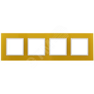 Изображение товара Рамка для розеток и выключателей жёлтый стекло ЭРА Elegance 14-5104-21 (шт)
