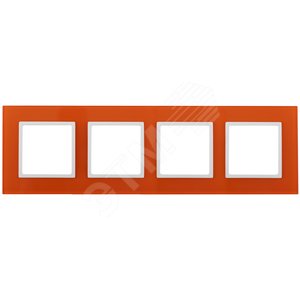 Изображение товара Рамка для розеток и выключателей оранжевый стекло ЭРА Elegance 14-5104-22 (шт)