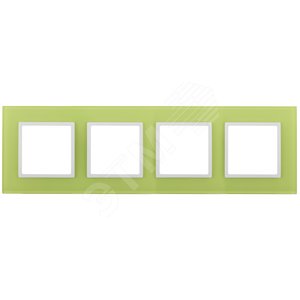 Изображение товара Рамка для розеток и выключателей лайм стекло ЭРА Elegance 14-5104-26 (шт)