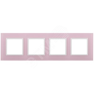 Изображение товара Рамка для розеток и выключателей розовый стекло ЭРА Elegance 14-5104-30 (шт)