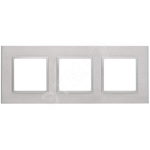 Изображение товара Рамка для розеток и выключателей алюминий металл ЭРА Elegance 14-5203-03 (шт)