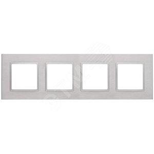 Изображение товара Рамка для розеток и выключателей алюминий металл ЭРА Elegance 14-5204-03 (шт)
