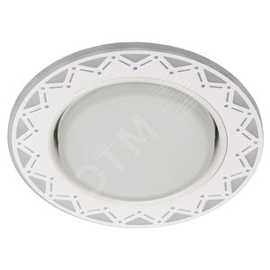 Светильник точечный декоративный cо светодиодной подсветкой GX53, белый/белый DK LD27 WH/WH - фото 1