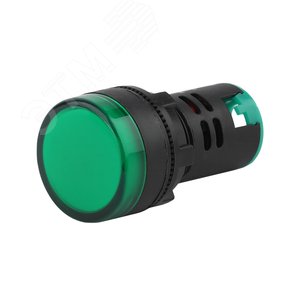 Лампа AD22DS(LED)матрица d22мм зеленый 12В AC/DC