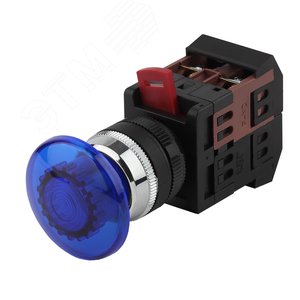 Изображение товара Кнопка AEA-22 ''Грибок'' синий d22мм 1з+1р (шт)