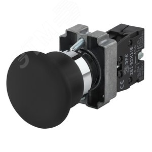 Изображение товара Кнопка управления LAY5-BC21 ''Грибок'' черный 1з (шт)
