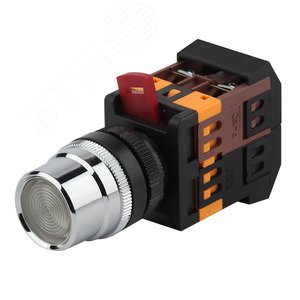 Изображение товара Кнопка ABLF-22 белый d22мм неон/240В 1з+1р (шт)