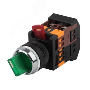 Изображение товара Переключатель АNСLR-22-3 на 3 фикс.полож.зеленый неон/240В I-O 1з+1р (шт)