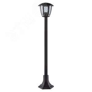 Светильник садово-парковый 4гран черный напольный 112см E27 IP44(У1) НТУ 07-40-002 Валенсия 4 (60)