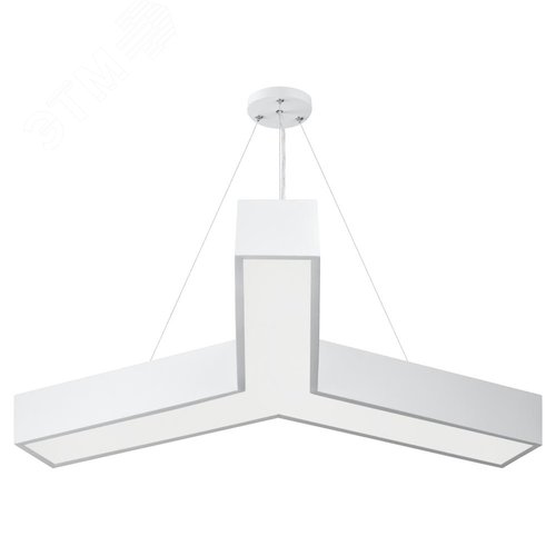 Светильник подвесной светодиодный 44Вт 3500Лм 4000K IP40 800х80 белый Geometria Igrek SPO-142-W-40K-044 драйвер внутри - фото 2
