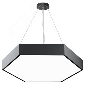 Светильник LED Geometria Hexagon SPO-121-B-40K-038 38Вт 4000K 4000Лм IP40 600х80 черный подвесной драйвер внутри - фото 1