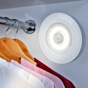 Фонарь светодиодный подсветка SB-804 пушлайт с датчиком движения 3W COB 3хAAA элементы питания в комплект не входят - фото 7