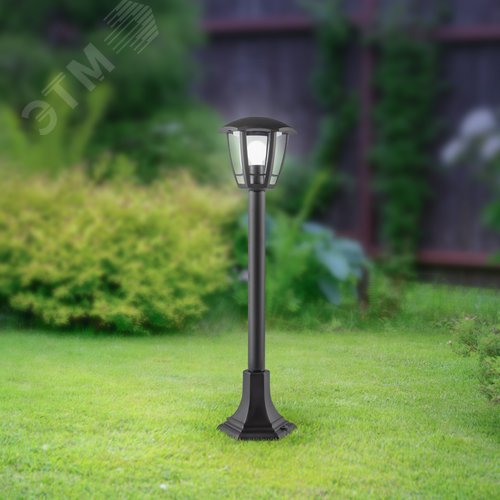 Светильник садово-парковый НТУ 07-40-004 Валенсия 3 черный 6 гранный напольный IP44 Е27 max 60Вт - фото 10