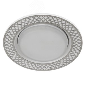 Светильник под лампу Gx53 круглый,220V,13W,белый/хром KL79 WH/CH - фото 1