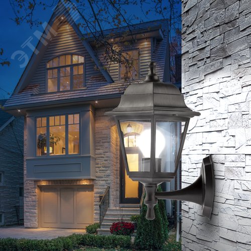 Светильник настенный НБУ 04-60-001 четырехгранный черный IP44 Е27 max60Вт - фото 9