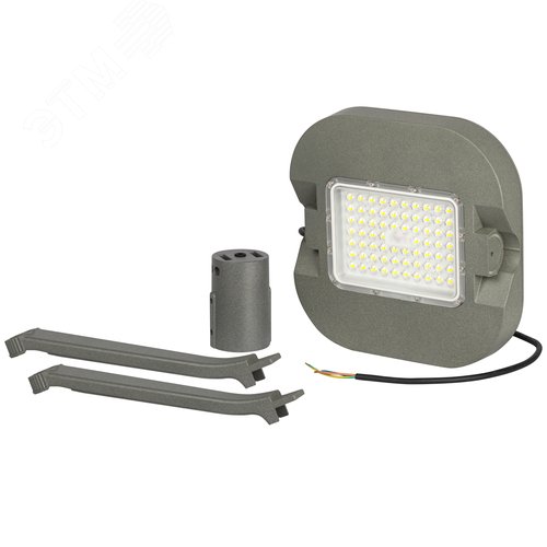 Светильник светодиодный садово-парковый ДСП 50Вт 5000K 6000Лм IP65 КСС Д серый SPP-505-0-50K-050 - фото 9