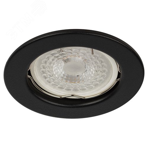 Светильник встраиваемый штампованный ST1 SBK MR16 GU5.3 черный матовый - фото 2