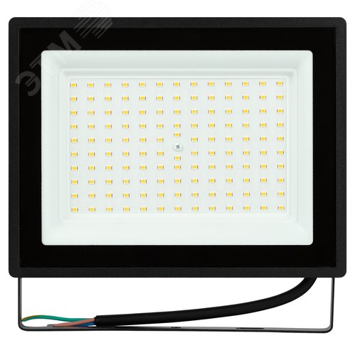 Прожектор светодиодный ДО-100 Вт 4000К 8000 Лм IP65 черный 100w нейтральный 200-240В LPR-023-0-40K-100 - фото 2