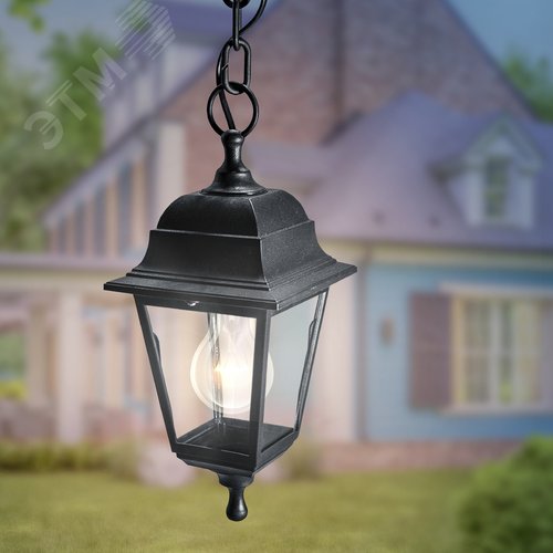 Светильник подвесной НСУ 04-60-001 четырехгранный черный IP44 Е27 max60Вт - фото 5