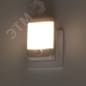 Ночник - светильник светодиодный NN-624-SW-W в розетку с выключателем белый - фото 4