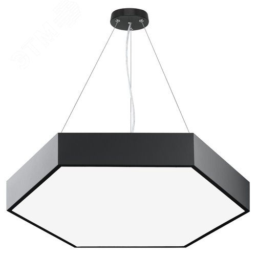 Светильник LED Geometria Hexagon SPO-121-B-40K-038 38Вт 4000K 4000Лм IP40 600х80 черный подвесной драйвер внутри - фото 3