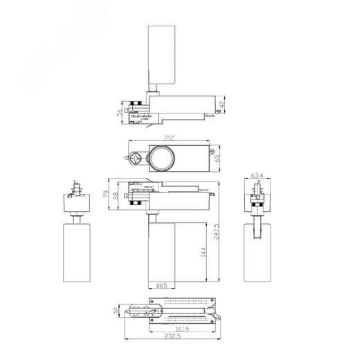 Светильник трековый SТR-30-36-30K-W20 узкий луч 3000K белый - фото 7