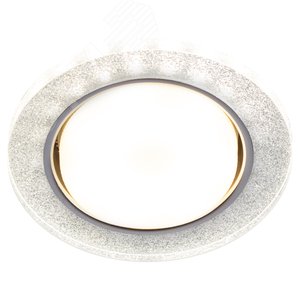 Светильник встраиваемый со светодиодной подсветкой DK LD51 CH/SHSL GX53 хром серебро - фото 1