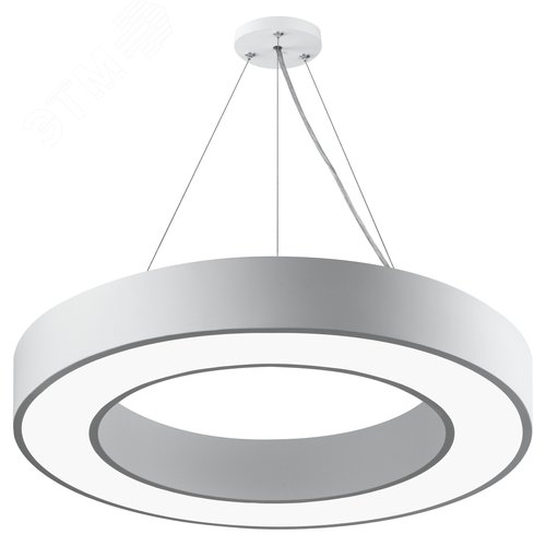Светильник LED Geometria Ring SPO-134-W-40K-056 56Вт 4000К 4200Лм IP40 800х80 белый подвесной драйвер внутри - фото 5