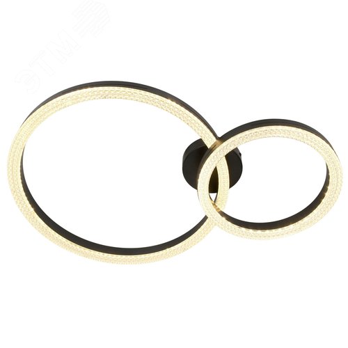 Светильник светодиодный потолочный ДПБ-78Вт 3000К/6000К Модерн Bloom CLL-1 78W RC BK с ДУ - фото 1