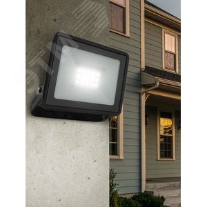 Прожектор светодиодный ДО-20 Вт 6500К 1600 Лм IP65 черный 20w холодный 200-240В LPR-023-0-65K-020 - фото 6