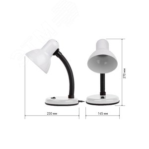 Светильник настольный белый N-211-E27-40W-W - фото 4