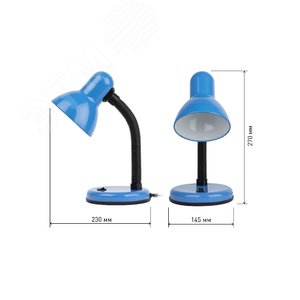 Светильник настольный синий N-211-E27-40W-BU - фото 4