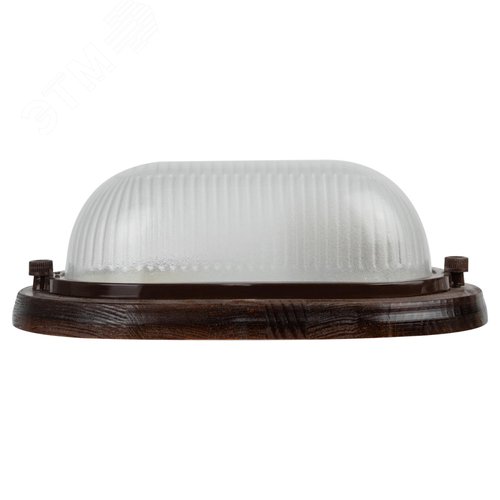 Светильник дерево орех, плафон стекло, под лампу с цоколем Е27 НБО 04-60-021 - фото 4