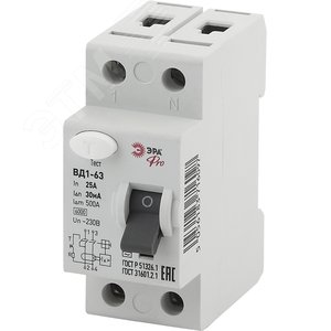 Изображение товара УЗО PRO NO-902-31 ВД1-63 2P 63А 100мА (шт)