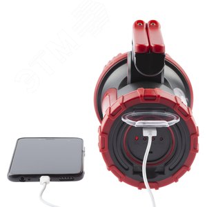 Фонарь светодиодный прожекторный PA-704 [10W SMD+ боковой COB, литиевый акк 6000мАч/ 3,7V, IP65, microUSB - фото 9