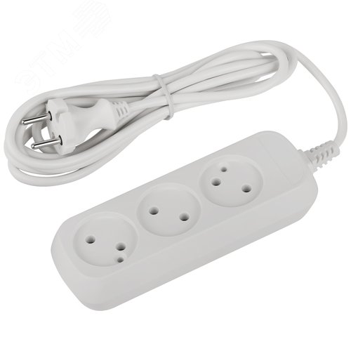 Изображение товара Удлинитель электрический 3 розетки без заземления 3м ПВС 2x0.75мм2 UDL-10-330 Greenline (шт)