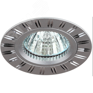 Светильник встраиваемый алюминиевый KL33 AL/SL/1 MR16 12V 50W серебро Б0049564 ЭРА